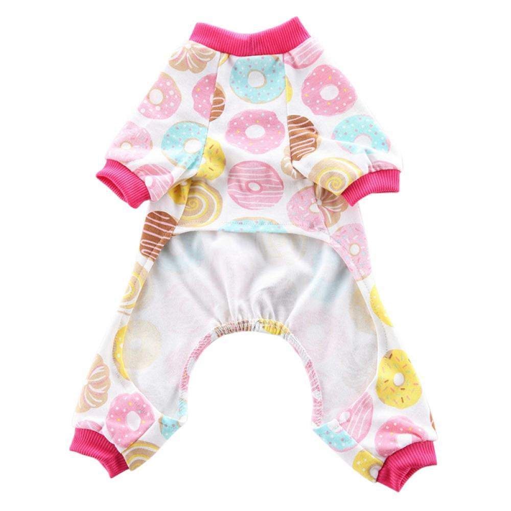 Pet Dogs Soft Cotton Pajamas Pjs Cartoon Homewear Puppy Apparel Jumpsuit Cotton Romper Sleepwear Animals & Pet Supplies > Pet Supplies > Dog Supplies > Dog Apparel Naturalour   