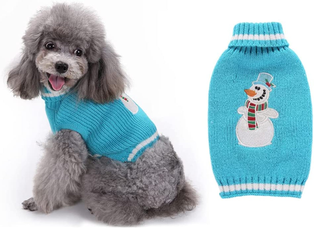 Dog Sweater Turtleneck Knitted,Dog Clothes for Small Medium Dog,Cute Dog Sweaters for Fall Winter，Warm and Soft Dog Sweater Animals & Pet Supplies > Pet Supplies > Dog Supplies > Dog Apparel KINGLEA blue Small 