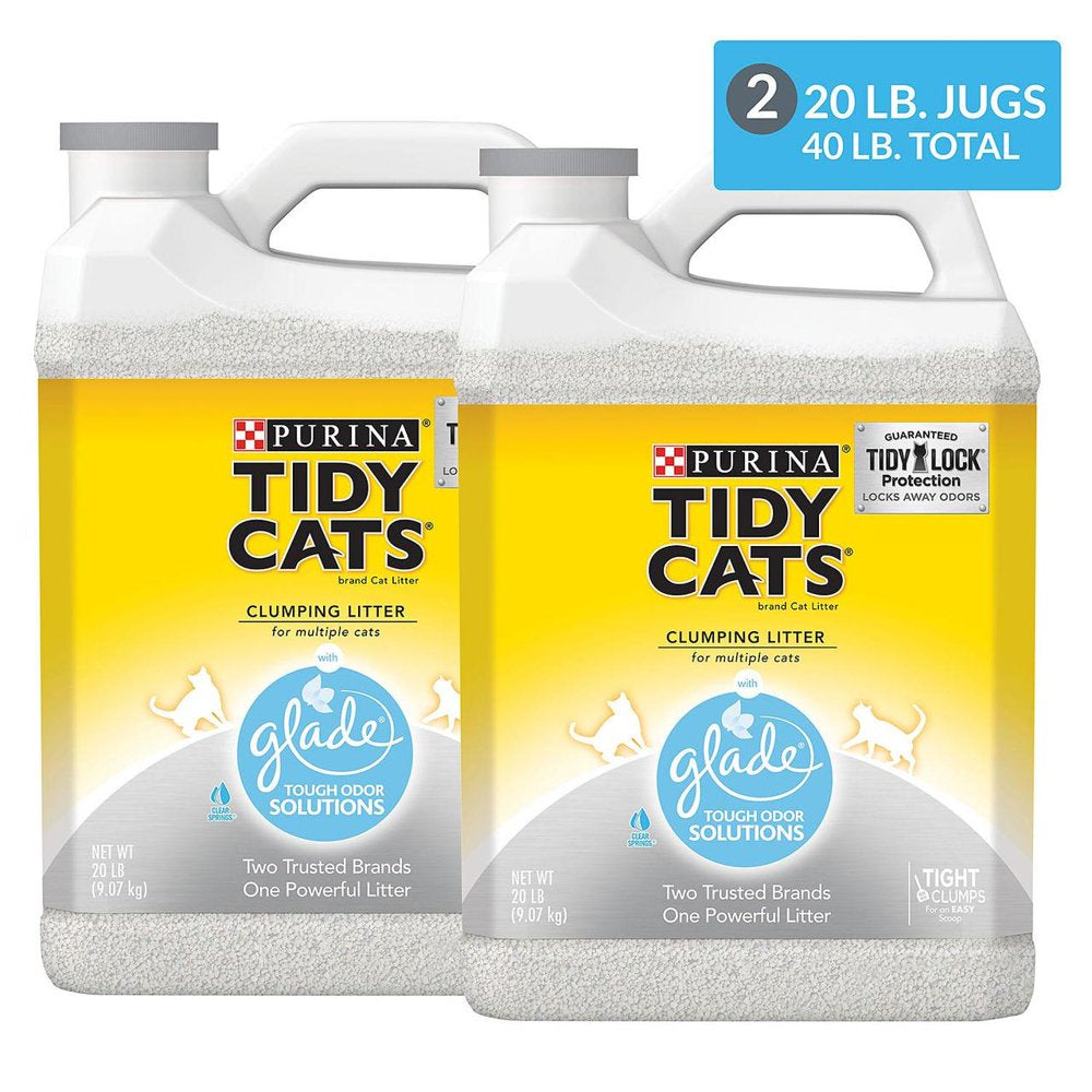 Purina Tidy Cats Clumping Litter with Glade Twin Pack (20 Lb., 2 Ct.) Animals & Pet Supplies > Pet Supplies > Cat Supplies > Cat Litter By Purina   