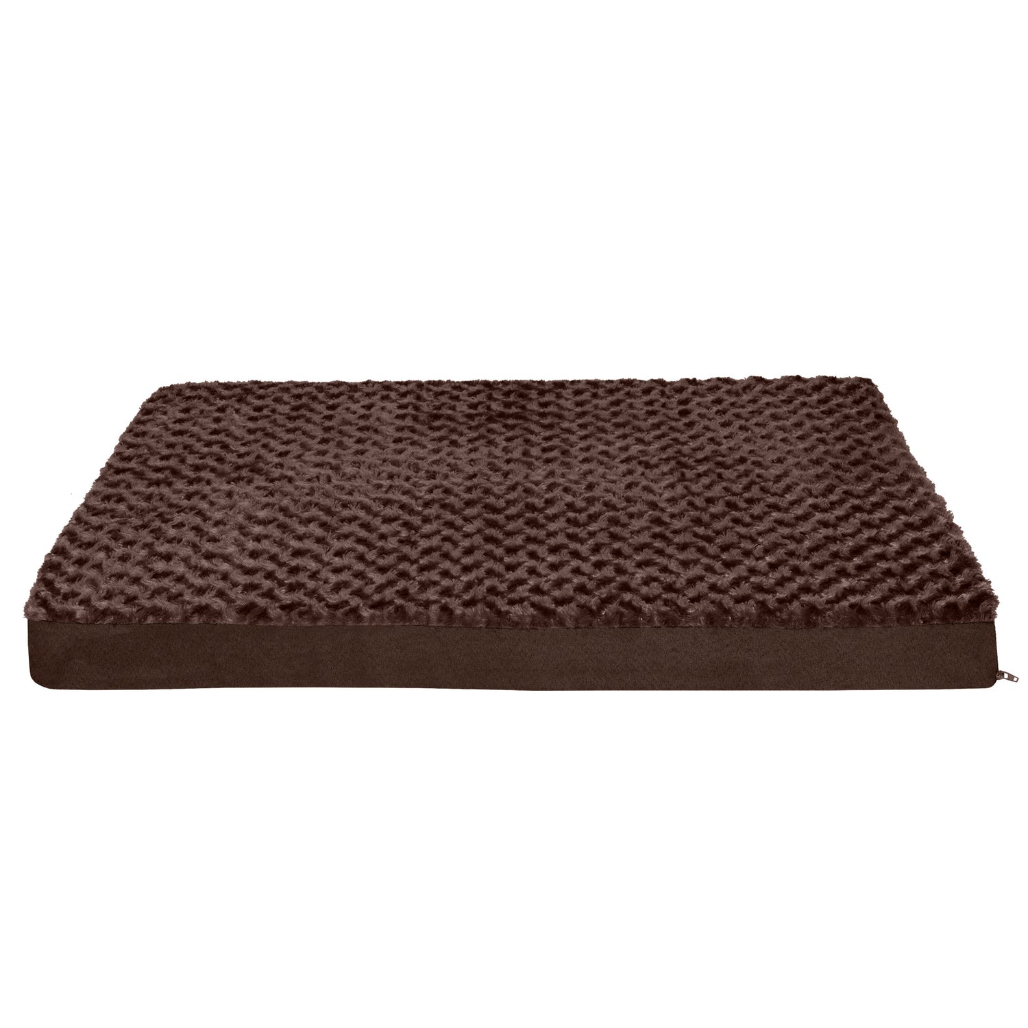 Furhaven Pet Dog Bed | Deluxe Memory Foam Ultra Plush Mattress Pet Bed for Dogs & Cats, Chocolate, Large