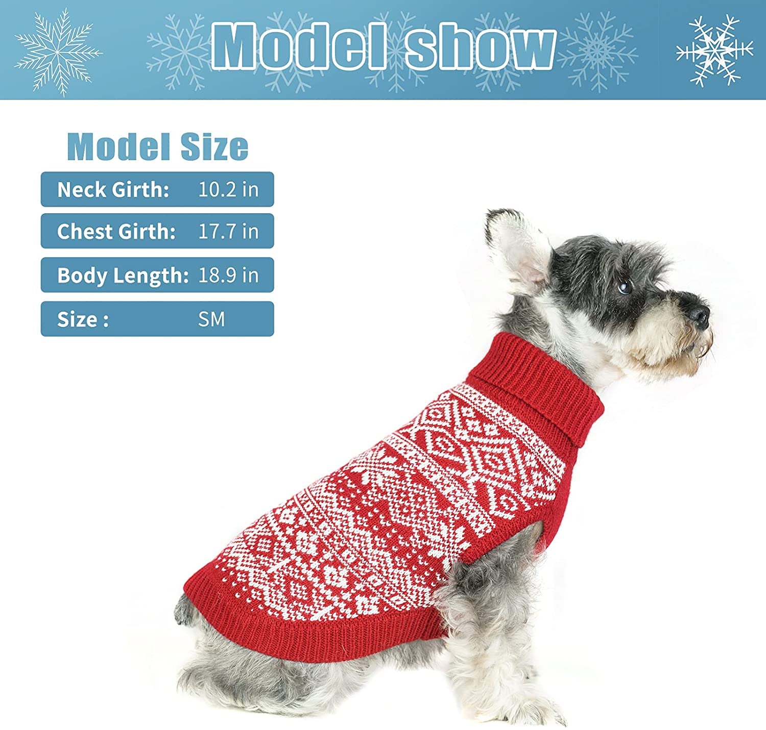 Dog Sweater Argyle - Warm Sweater Winter Clothes Puppy Soft Coat, Ugly Dog Sweater for Small Medium and Large Dogs, Pet Clothing Boy Girl Animals & Pet Supplies > Pet Supplies > Dog Supplies > Dog Apparel HOMIMP   