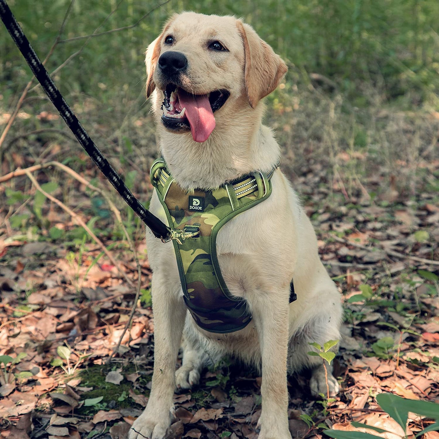 Dog Harness for Large Dogs No Pull with Handle 2 Metal Leash Clips, Adjustable Reflective Puppy Harness, Breathable Camo Oxford Padded Vest Easy Control Front Clip for Medium Large Dogs Animals & Pet Supplies > Pet Supplies > Dog Supplies > Dog Apparel Dociote   