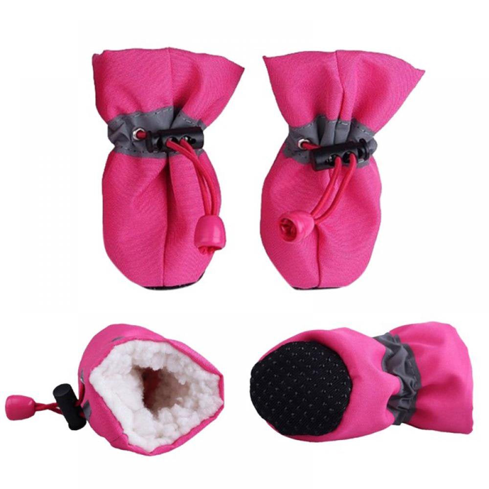 Clearance!!Waterproof Dog Shoes Breathable Paws Protector Anti-Skid Dog Boots with Reflective Strap Pet Winter Warm Snow Boots for Small, Medium and Large Dogs Animals & Pet Supplies > Pet Supplies > Dog Supplies > Dog Kennels & Runs Shunrunxiang 6.5*5.5cm rose red 