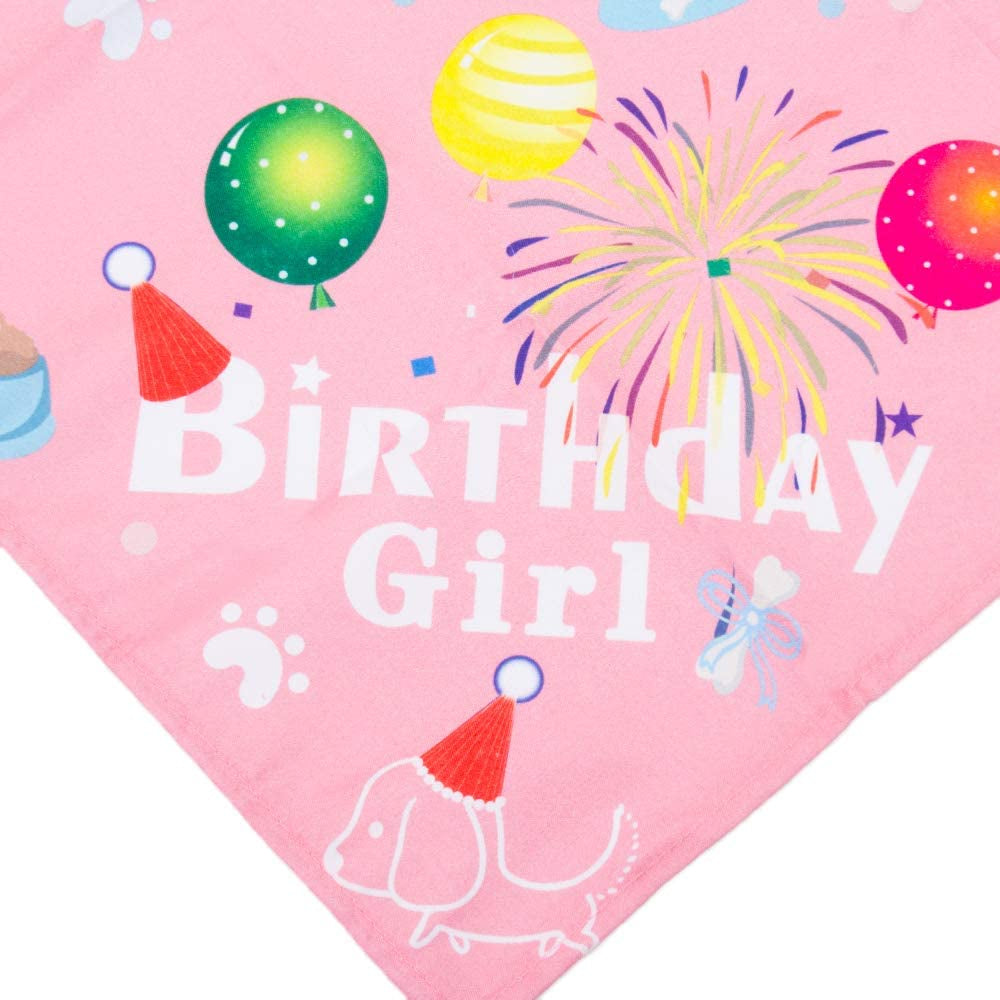 ADOGGYGO Dog Birthday Bandana Hat Set Dog Puppy Birthday Party Supply Dog Bandana Boy Girl Puppy Birthday Hat Scarf for Small Medium Dog Pet (Pink Scarf & Crown) Animals & Pet Supplies > Pet Supplies > Dog Supplies > Dog Apparel ADOGGYGO   