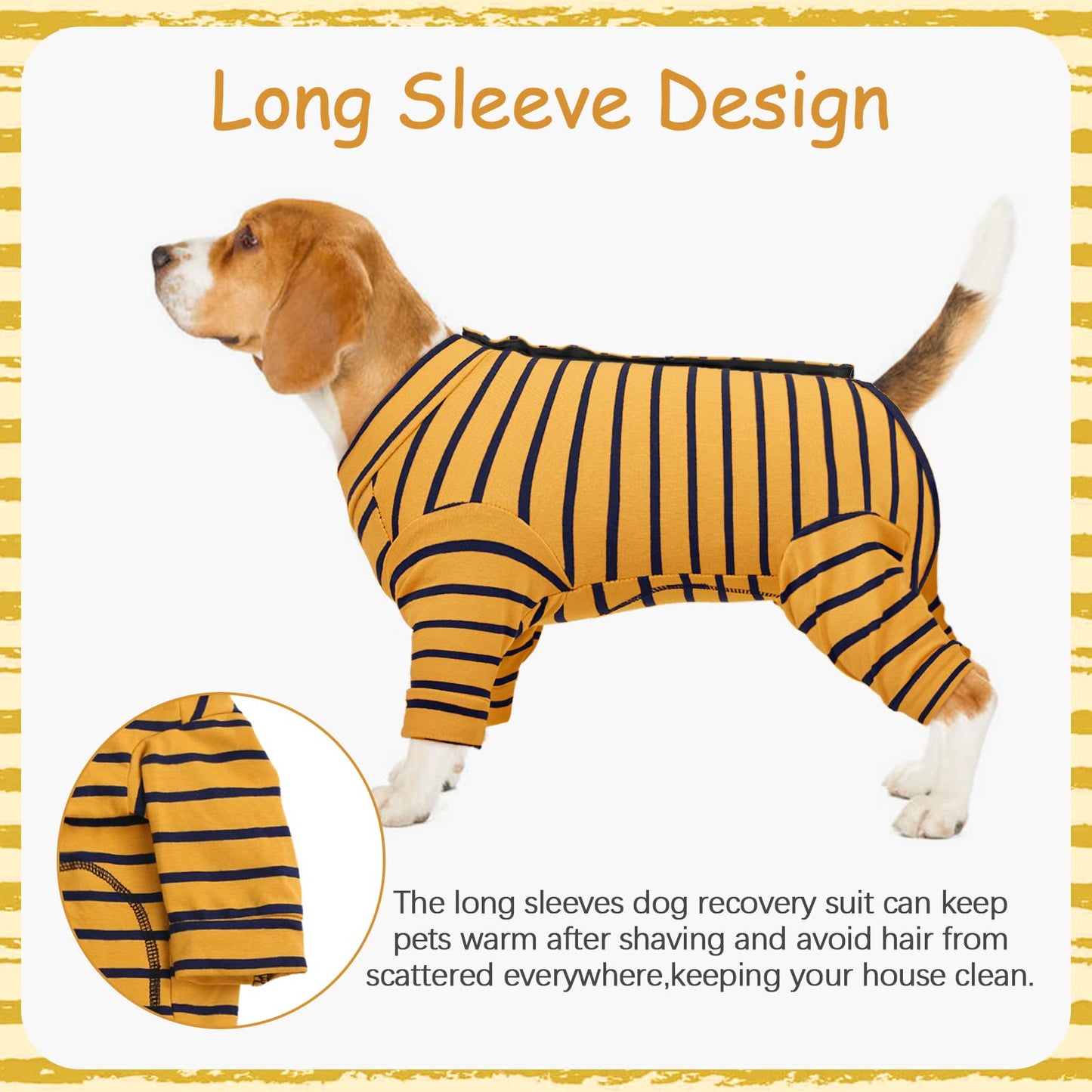 ROZKITCH Dog Onesie Recovery Suit, Puppy after Surgery Long Sleeve Shirt for Shedding Skin Disease Wound Protection, Pet Pajamas Anti-Licking Cone Alternative for Small Medium Cats Dogs Animals & Pet Supplies > Pet Supplies > Dog Supplies > Dog Apparel ROZKITCH   
