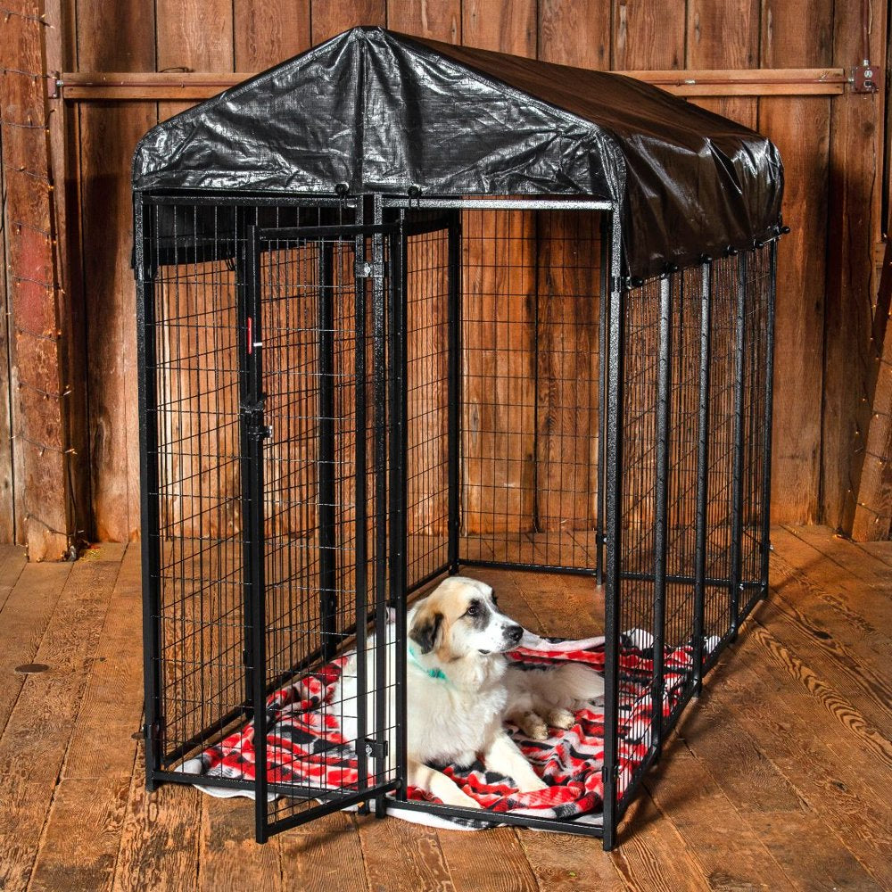 Lucky Dog Uptown Welded Wire Dog Kennel W/ Cover, 6'H X 4'W X 8'L Animals & Pet Supplies > Pet Supplies > Dog Supplies > Dog Kennels & Runs Jewett Cameron Company   