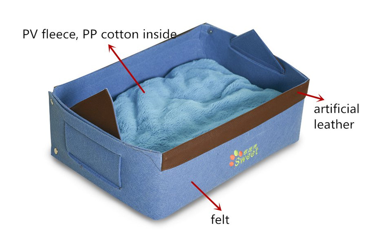 Kats 'N Us Cat Bed Felt Fabric, Small, Blue Animals & Pet Supplies > Pet Supplies > Cat Supplies > Cat Beds Kats 'N Us   