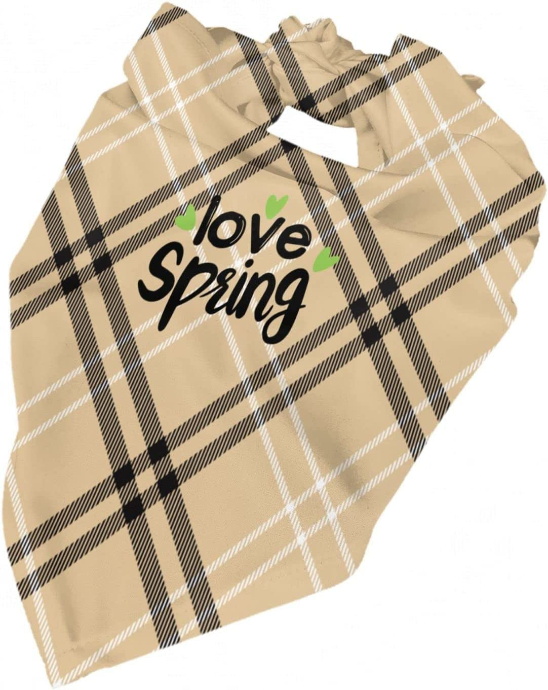 Green Love Hello Spring Simple Pet Dog and Cat Decorative Triangle Scarf,Dog Bandana,Breathable and Stain Resistant. Animals & Pet Supplies > Pet Supplies > Dog Supplies > Dog Apparel ZALTAS   