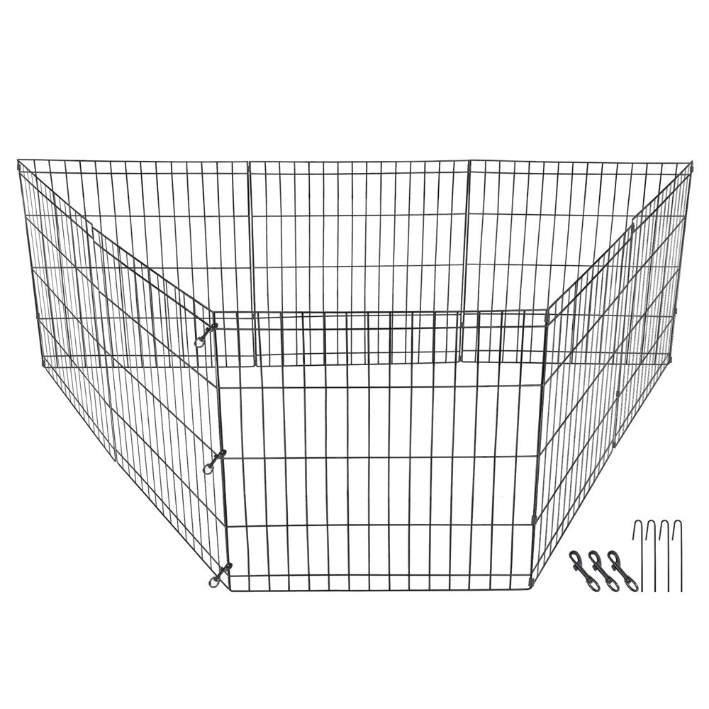 Homgarden 24-Inch Height Pet Playpen 8 Folding Panel Exercise Dog Fence Indoor Outdoor Animals & Pet Supplies > Pet Supplies > Dog Supplies > Dog Kennels & Runs HomGarden   