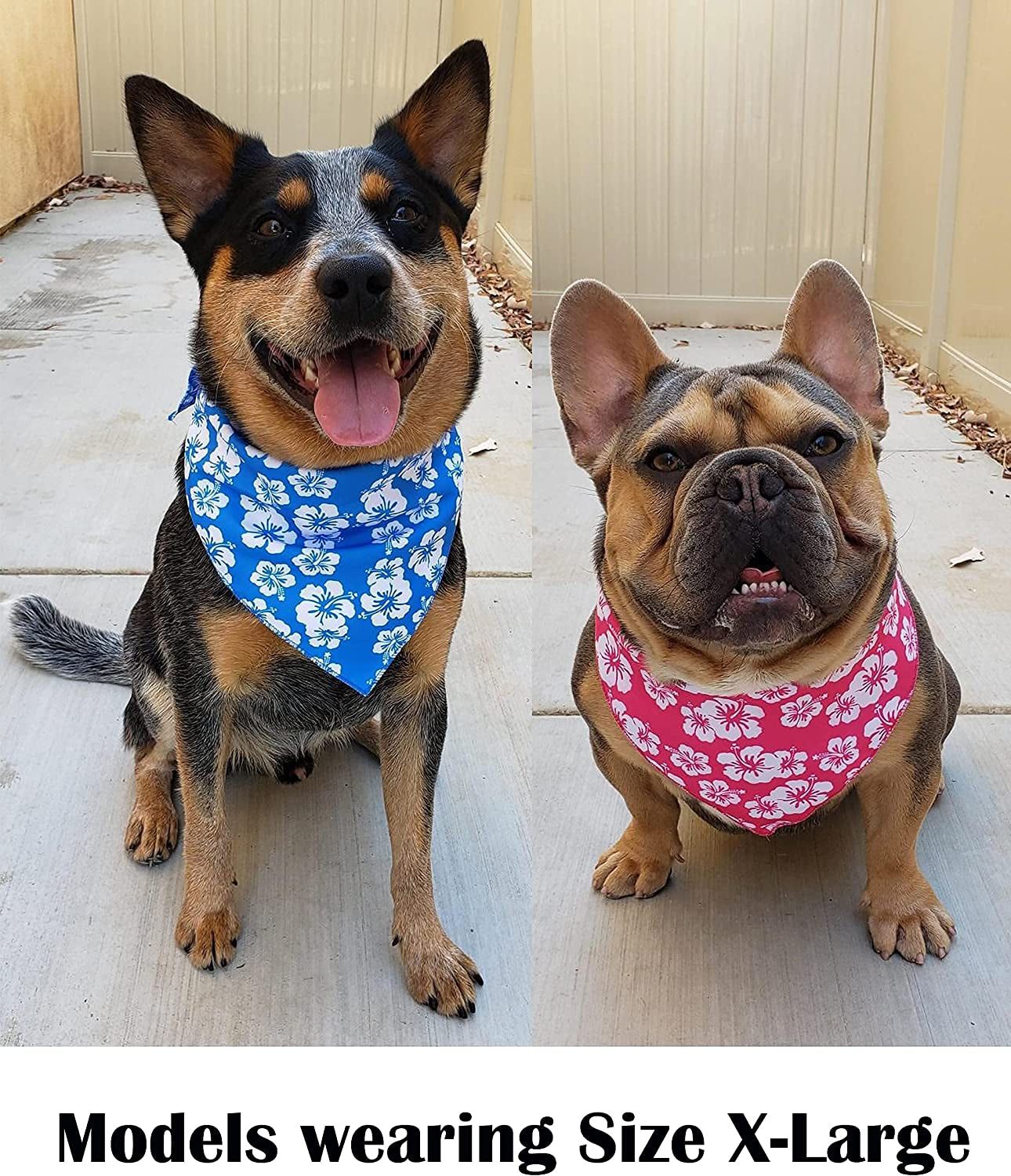 Hawaiian Hibiscus Reversible Dog Cat Puppy Bandana Bib Triangle Scarf for Small to Large Breed (X-Large) Animals & Pet Supplies > Pet Supplies > Dog Supplies > Dog Apparel SAE99   