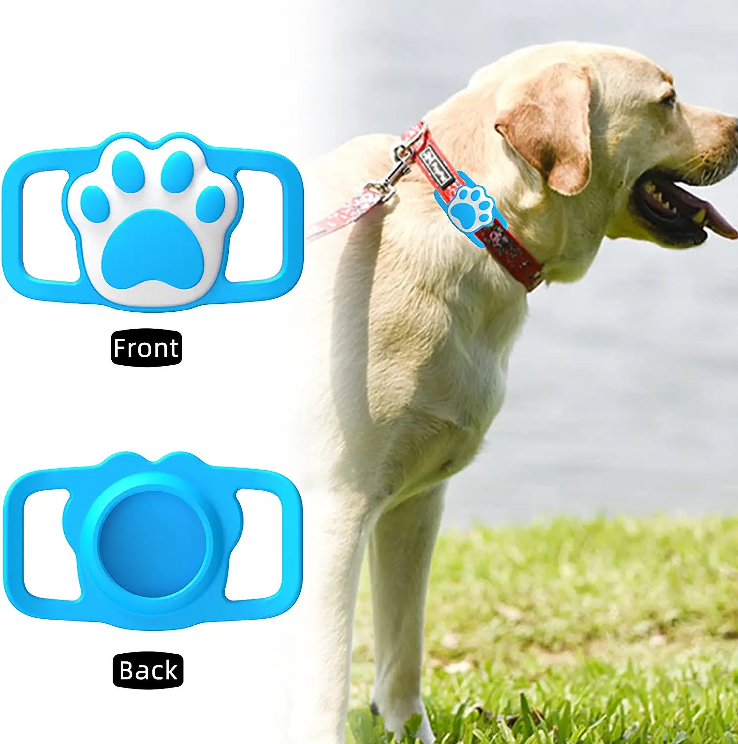 Neotrixqi Airtag Dog Collar Holder, Silicone Airtag Holder Accessories for Apple Airtags Tracker, Air Tag Case for Air Tags Pet Collar Airtag Loop Necklace Backpack Bag
