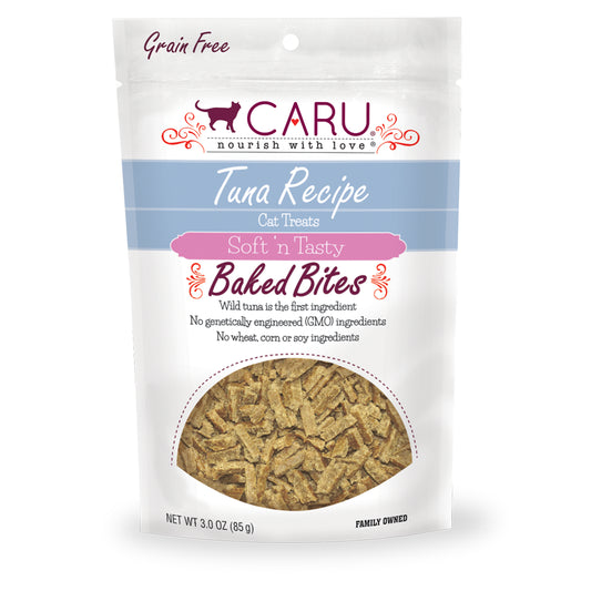 Caru Soft 'N Tasty Tuna Recipe Baked Bites Cat Treats - 3.0 Oz Animals & Pet Supplies > Pet Supplies > Cat Supplies > Cat Treats Caru Pet Food Company   