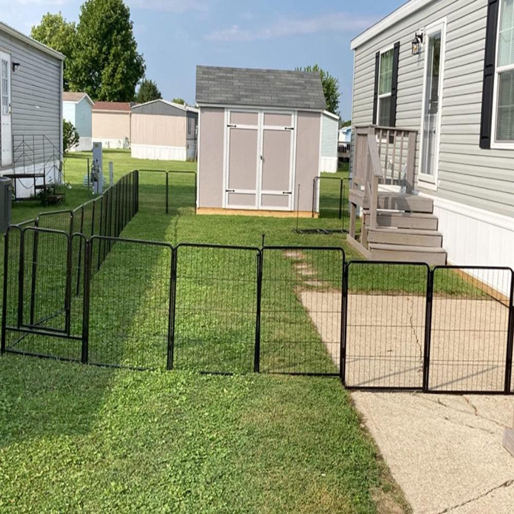 FINE MAKER 8 Panels Dog Playpen 39.3" High Indoor Metal Puppy Dog Run Fence Outdoor Puppy Pen Pet Playpen for Small/Medium Dogs Animals & Pet Supplies > Pet Supplies > Dog Supplies > Dog Kennels & Runs FINE MAKER   