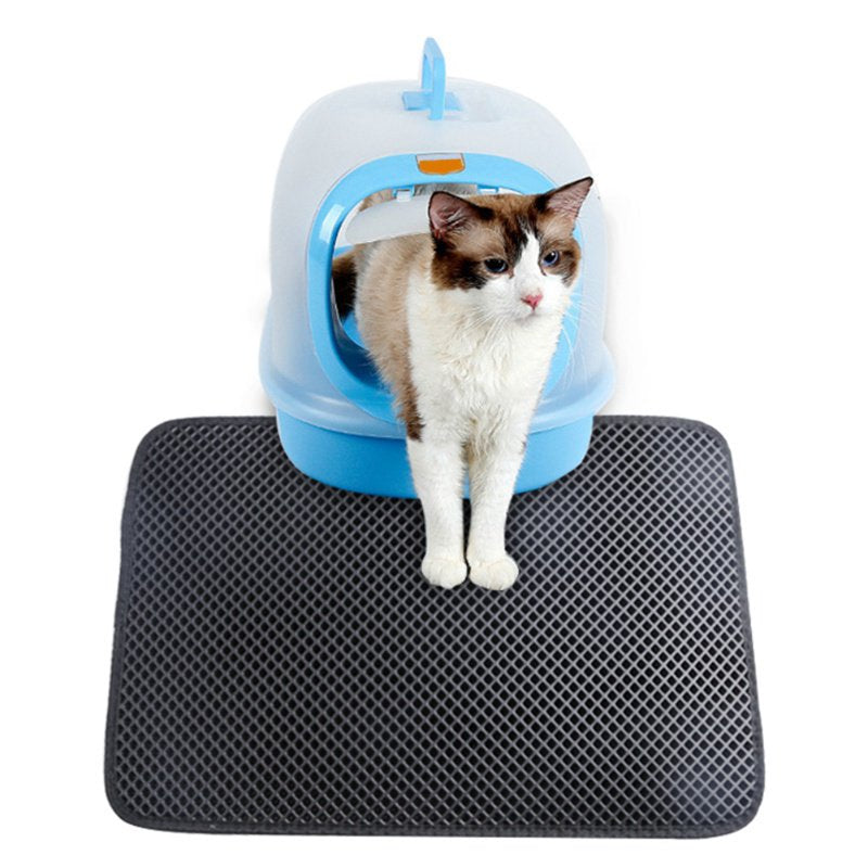 Topumt 45*30Cm Pet Cat Litter Box Nest Cage Double Layer anti Splash Cat Litter Mat Bedding Doormat
