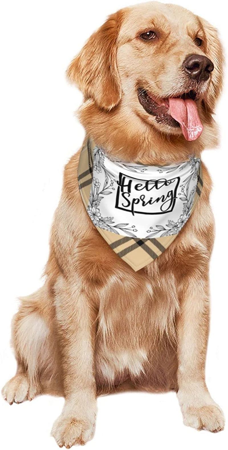 Hello Spring Sketch Pet Dog and Cat Decorative Triangle Scarf,Dog Bandana,Breathable and Stain Resistant. Animals & Pet Supplies > Pet Supplies > Dog Supplies > Dog Apparel ZALTAS   