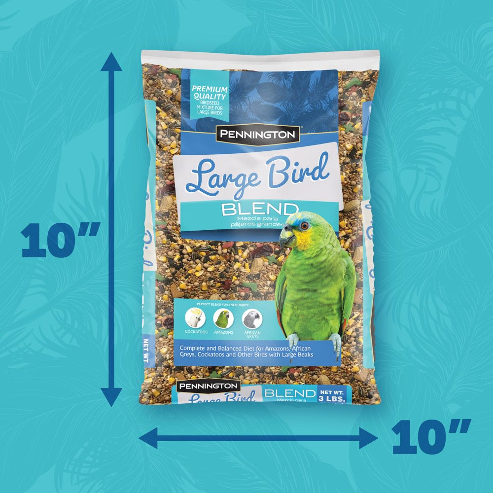 Pennington Large Bird Blend Bird Food for Cockatoos; 3 Lb. Bag Animals & Pet Supplies > Pet Supplies > Bird Supplies > Bird Food D & D Commodities   