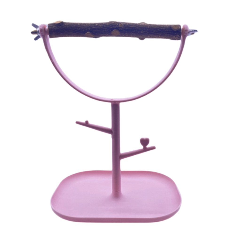 Bird Stand Anti-Skid Chassis Training Rack Creative Parrot Exercise Gym Playstand Bird Toy Animals & Pet Supplies > Pet Supplies > Bird Supplies > Bird Gyms & Playstands duixinghas Pink 2  