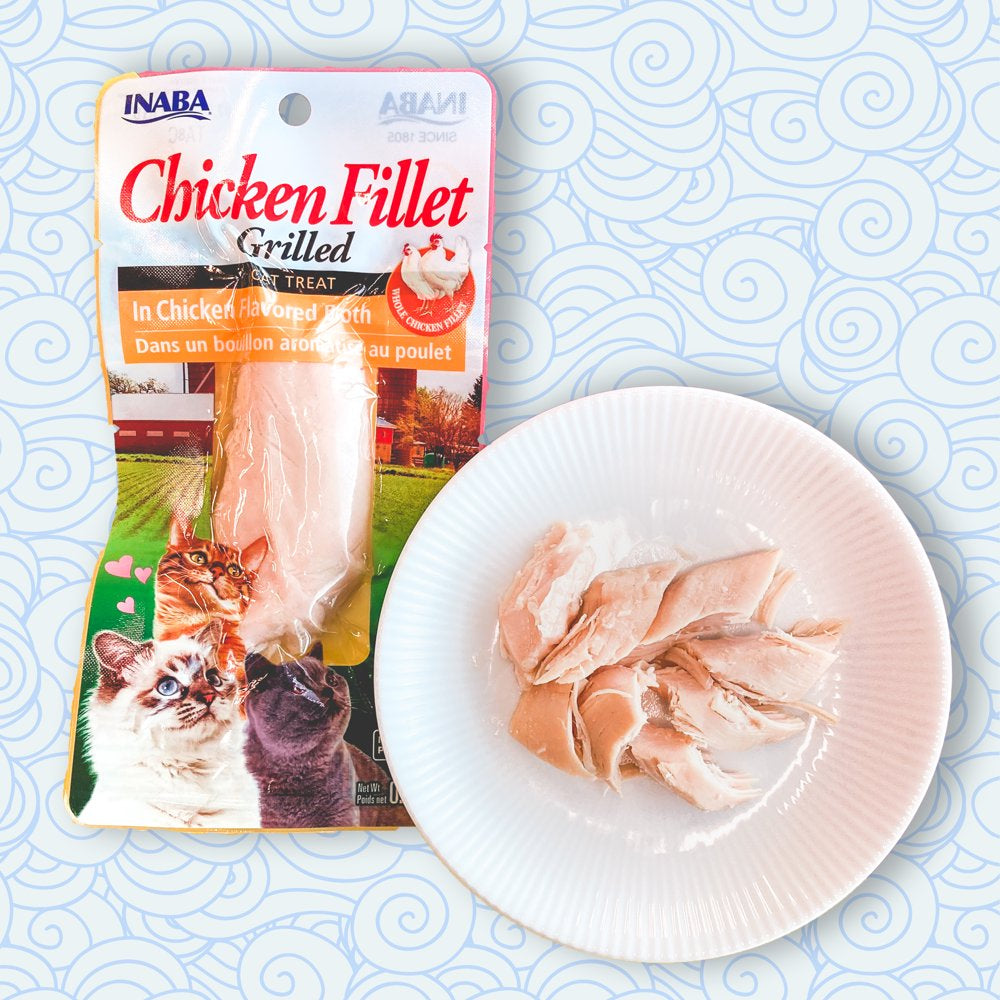 INABA Premium Hand-Cut Grilled Chicken Fillet Cat Treats W Vitamin E, 0.9 Oz, 6-Pack, Scallop Broth Animals & Pet Supplies > Pet Supplies > Cat Supplies > Cat Treats Inaba Foods (USA) Inc.   