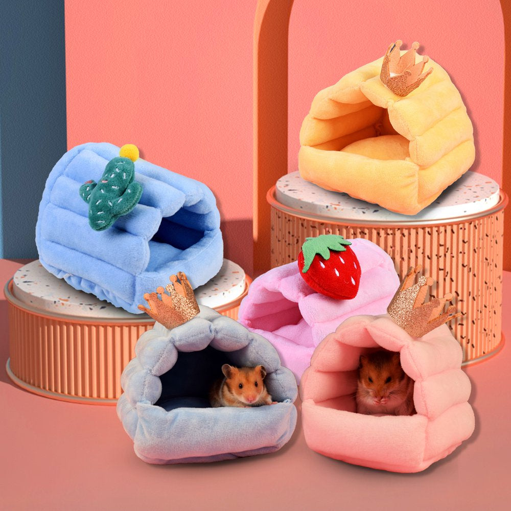 Visland Hamster House Bed, Plush Soft Skin-Friendly Winter Warm Nest Home Resting for Small Animals Guinea Pig Hedgehog Chinchilla Hamster Rats Squirrels Animals & Pet Supplies > Pet Supplies > Small Animal Supplies > Small Animal Bedding Visland   