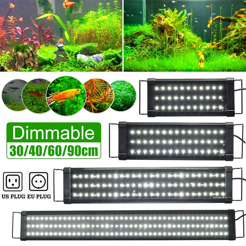 LED Aquarium Plant Light, 18/23/30W Fish Tank Light Fixture with Switch Line, Cool White Aquarium Lighting for Freshwater, 11.8/15.7/23.6/35.4Inch