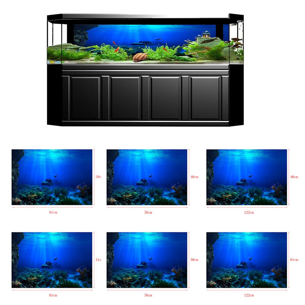 Background Paper Wallpaper Decor for Aquarium Tank Sea 61X30Cm Marine 61X30Cm Animals & Pet Supplies > Pet Supplies > Fish Supplies > Aquarium Decor Colcolo   