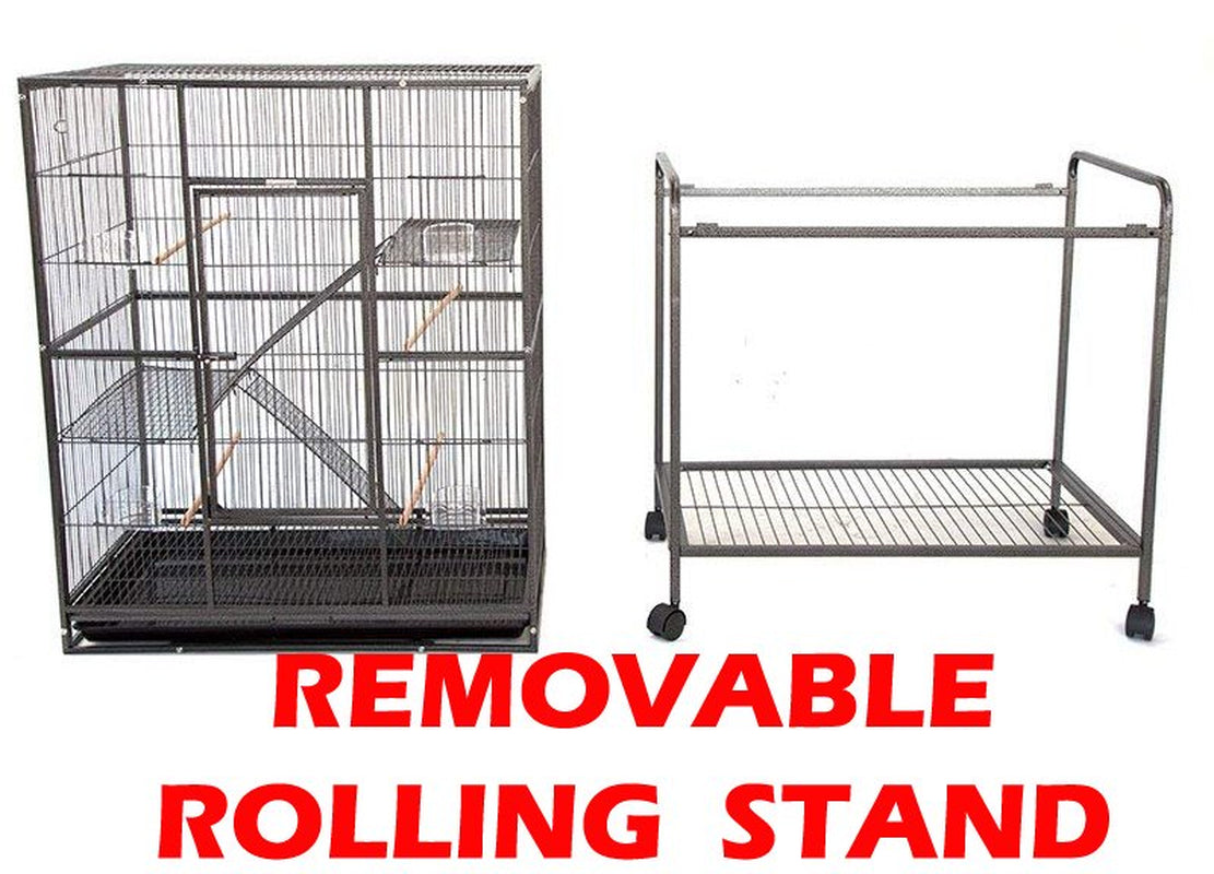 DOUBLE LARGE 3-Levels Small Animals Critters Habitat Center Divider Cage with Narrow 1/2-Inch Wire Spacing for Guinea Pig Ferret Chinchilla Sugar Glider Rats Mice Hamster Hedgehog Gerbil Animals & Pet Supplies > Pet Supplies > Small Animal Supplies > Small Animal Habitats & Cages Mcage   