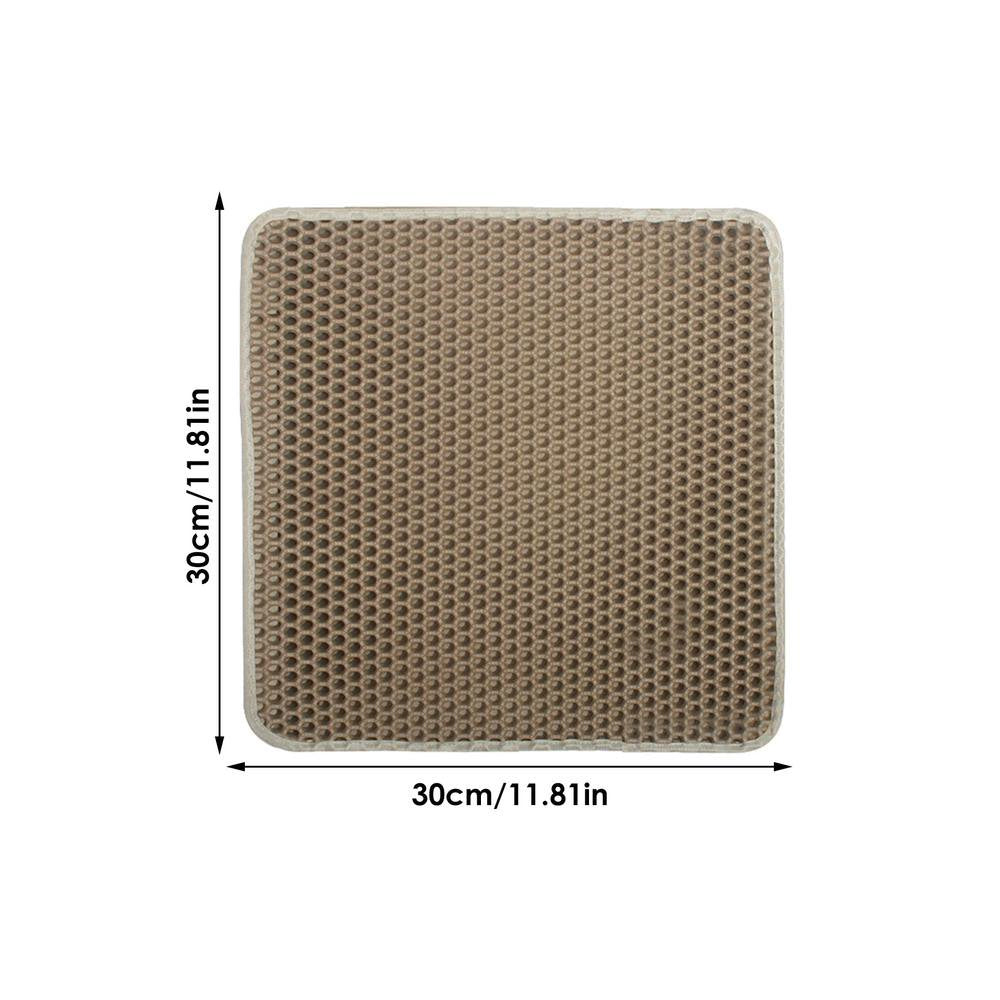 Pwtool Cat Litter Mat, Honeycomb Double Layer anti Slip Kitty Mats, 11.8X11.8In Waterproof Urine Proof Cat Litter Pad, Easy Clean Washable and Floor Carpet Protection Sensible Animals & Pet Supplies > Pet Supplies > Cat Supplies > Cat Litter Box Mats Pwtool   