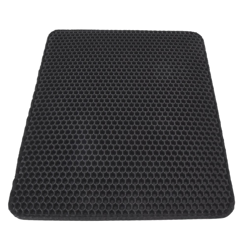 Cat Litter Pad, Less Waste Cat Litter Mat for Cat Litter Box Black Animals & Pet Supplies > Pet Supplies > Cat Supplies > Cat Litter Box Mats Knifun   