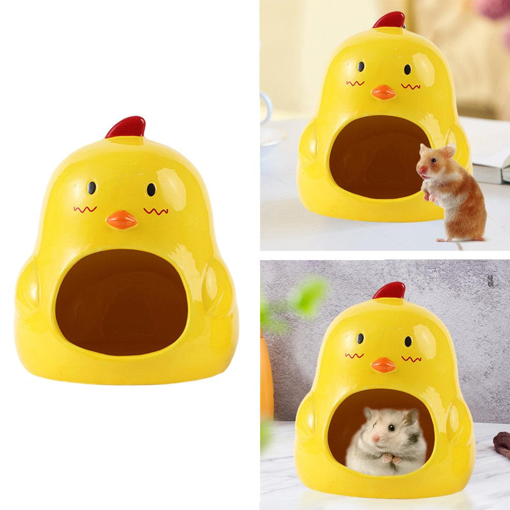 Ceramic Hamster House Cartoon Cute Hamster Cave Summer and Cool Small Animal Animals & Pet Supplies > Pet Supplies > Small Animal Supplies > Small Animal Habitats & Cages Menolana   