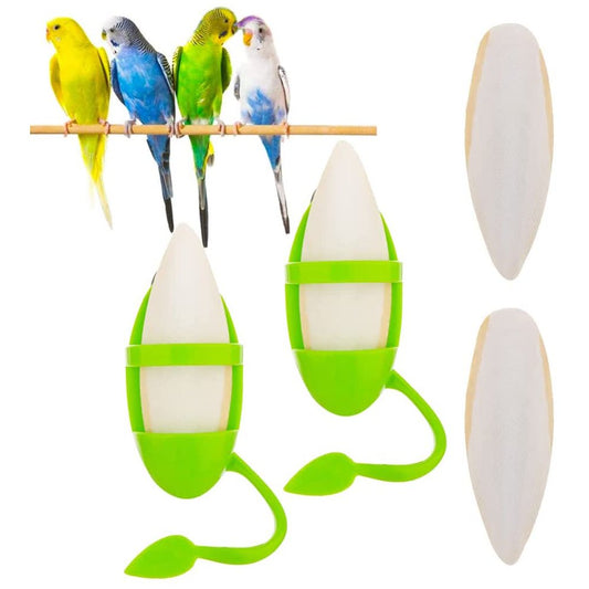 Kreigaven 2 Pcs Bird Cuttlebone Holder Bird Cage Bowl Stand Food Holder with 2 Pcs Cuttlebone for Bird Parrot Budgie Conure (4.7-5.5 Inch) Animals & Pet Supplies > Pet Supplies > Bird Supplies > Bird Cages & Stands Kreigaven   