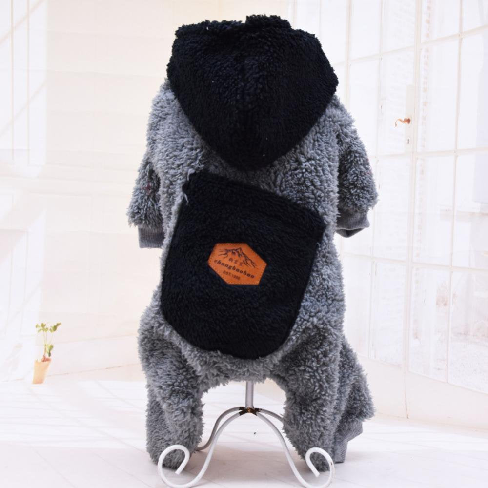 Dog Plush Sweater Hoodies for Winter Thicken Puppy Coat Imitation Fur Warm Dog Apparel Dog Clothes with Pocket for Tiny Small Medium Dogs Animals & Pet Supplies > Pet Supplies > Dog Supplies > Dog Apparel 777447070   