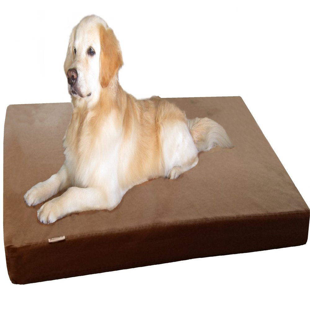 Large Orthopedic Waterproof Memory Foam Dog Bed for Medium Large Pet 41"X27"X4", Denim Brown Washable Cover Animals & Pet Supplies > Pet Supplies > Cat Supplies > Cat Beds Dogbed4less XXL 55"X37"X4"  
