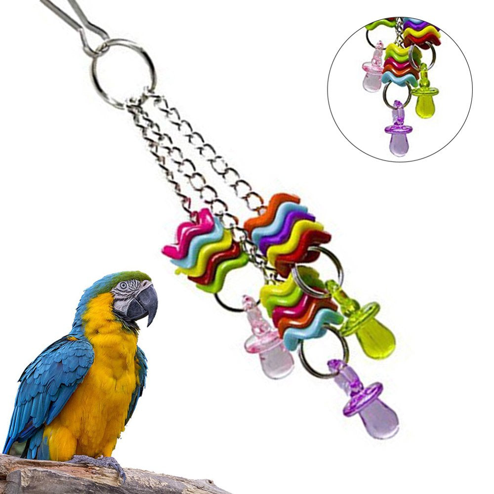 Visland Bird Parrot Toy Chew Toys Large Pet Bells Cage Bell Swing Hanging Bell Toys Animals & Pet Supplies > Pet Supplies > Bird Supplies > Bird Toys Visland   