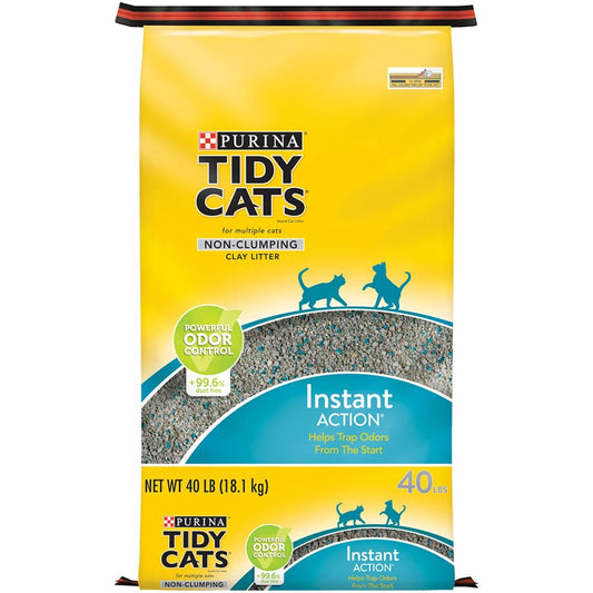 Purina Tidy Cats Non-Clumping Cat Litter Instant Action for Multiple Cats, 40 Lb Animals & Pet Supplies > Pet Supplies > Cat Supplies > Cat Litter Purina   