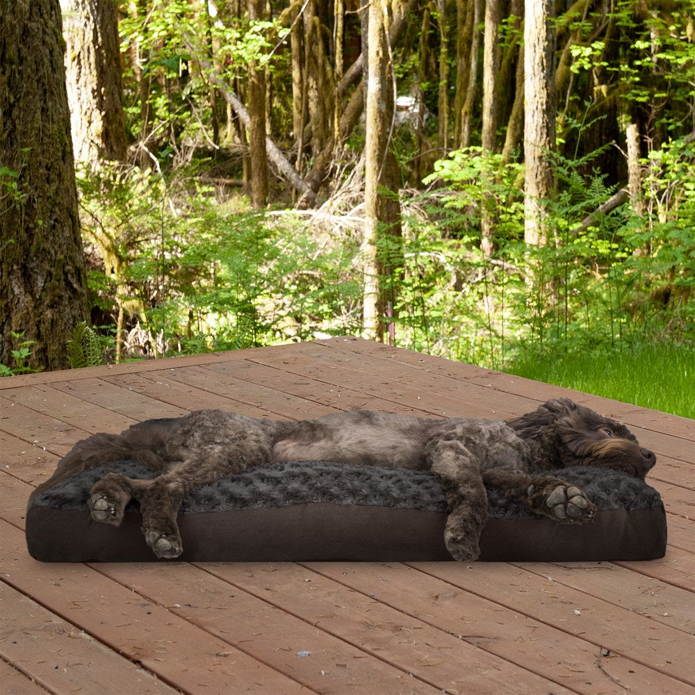 Furhaven Pet Products | Deluxe Plush Pillow Pet Bed for Dogs & Cats, Chocolate, Large Animals & Pet Supplies > Pet Supplies > Cat Supplies > Cat Beds FurHaven Pet   