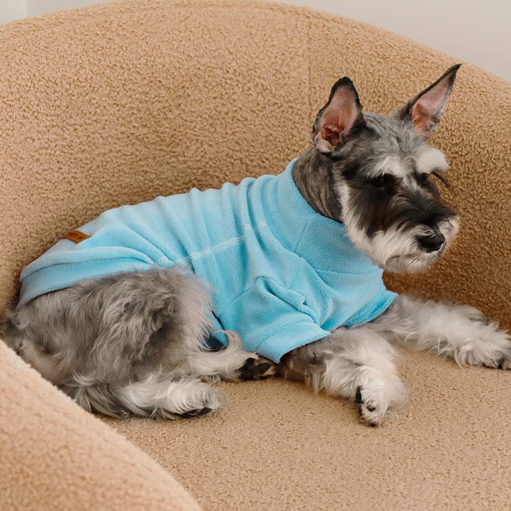 Fitwarm 3 Pack Classic Fleece Dog Sweater, Turtleneck Dog Sweatshirt, Dog Winter Clothes for Small Dogs Boy Girl, Pet Pullover Jumper, Cat Apparel, Blue, Grey, Navy, Small Animals & Pet Supplies > Pet Supplies > Dog Supplies > Dog Apparel Fitwarm   