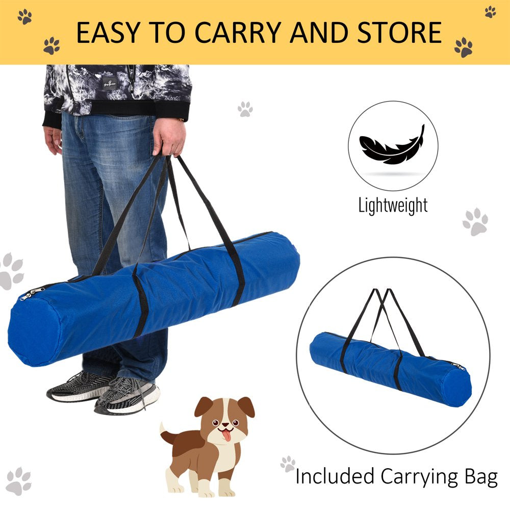 Pawhut 4 Piece Dog Agility Starter Kit with Adjustable Height Jump Bars, Blue Animals & Pet Supplies > Pet Supplies > Dog Supplies > Dog Treadmills Aosom LLC   