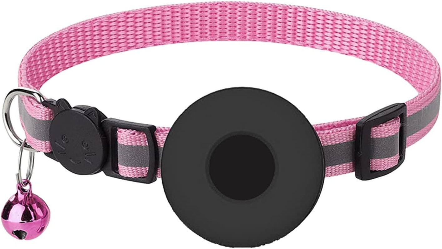 Dog Collars with Bow Ties Cat Collar with Breakaway Bell Reflective Adjustable Strap Collar with Holder 1 CM in Width Animals & Pet Supplies > Pet Supplies > Dog Supplies > Dog Apparel HonpraD Pink One Size 