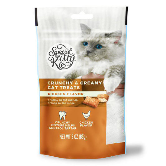 Special Kitty Crunchy & Creamy Cat Treats, Chicken Flavor, 3 Oz Animals & Pet Supplies > Pet Supplies > Cat Supplies > Cat Treats Wal-Mart Stores, Inc. 3 oz  