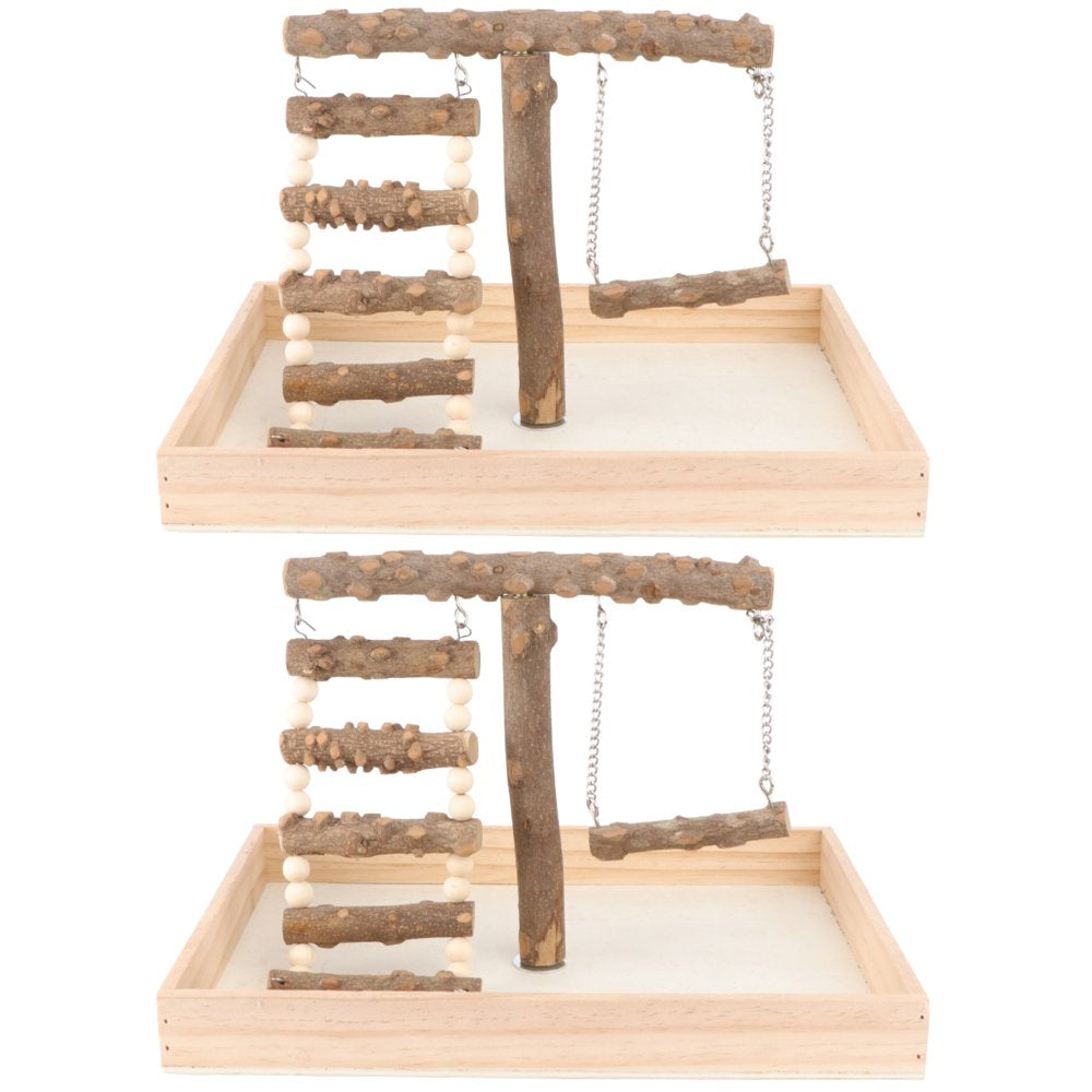 Frcolor Bird Parrot Toys Wood Perch Cage Stand Ladder Play Gym Gym Hanging Playstand Perch Perches Parrots Paw Grinding Stick Animals & Pet Supplies > Pet Supplies > Bird Supplies > Bird Ladders & Perches FRCOLOR   