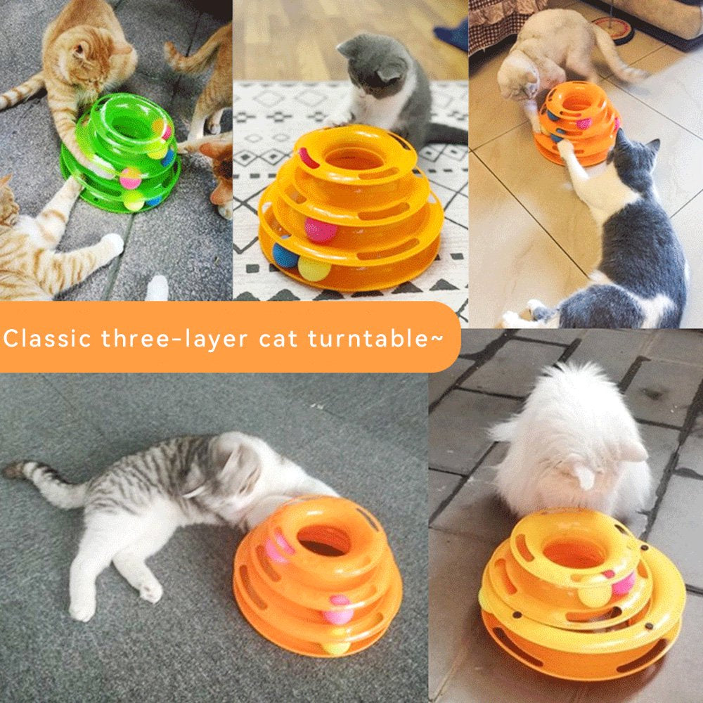 Carkira Cat Toy Vibrant Life Three Tier Cat Track with 3 Moving Balls for Cat Hunting Sports Animals & Pet Supplies > Pet Supplies > Cat Supplies > Cat Toys Carkira   