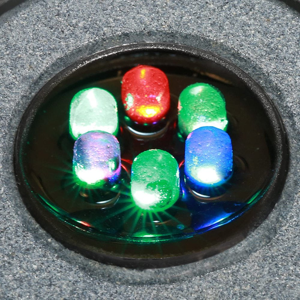 LED Aquarium Air Bubble Light Fish Tank Air Curtain Bubble Stone Disk with 6 Color Changing Leds Animals & Pet Supplies > Pet Supplies > Fish Supplies > Aquarium Lighting DERTHADEIG   