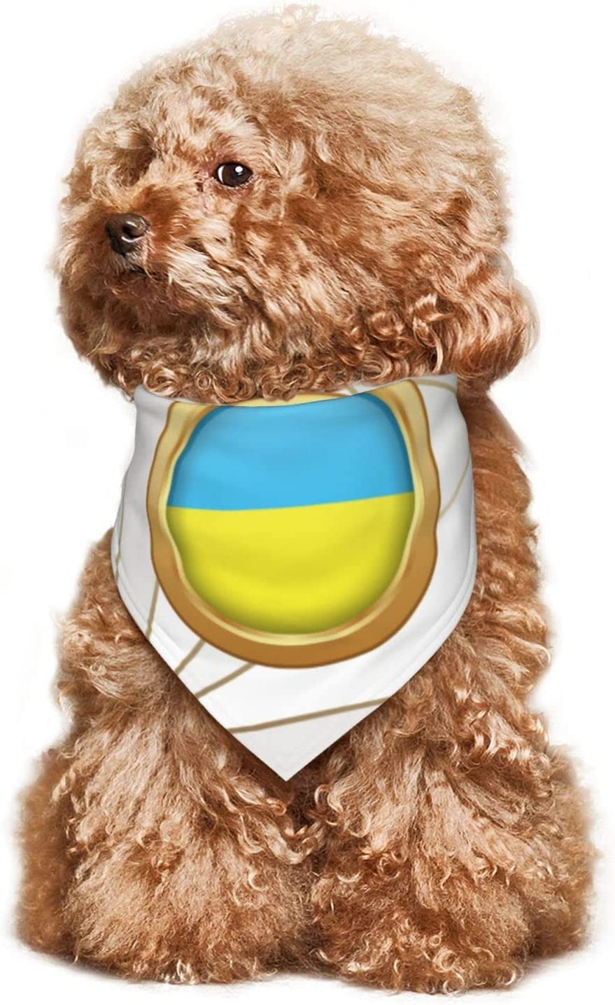 Golden Disc Ukraine Flag Pet Dog and Cat Decorative Triangle Scarf,Dog Bandana,Breathable and Stain Resistant. Animals & Pet Supplies > Pet Supplies > Dog Supplies > Dog Apparel ZALTAS   