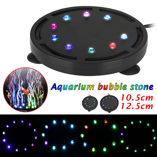 Aquarium Underwater LED Light Air Bubble Stone Colorful for Fish Tank round Submersible Decor Lamp, 4.1 Inches Animals & Pet Supplies > Pet Supplies > Fish Supplies > Aquarium Lighting FUN FOR ALL LLC 10.5cm/4.1in  