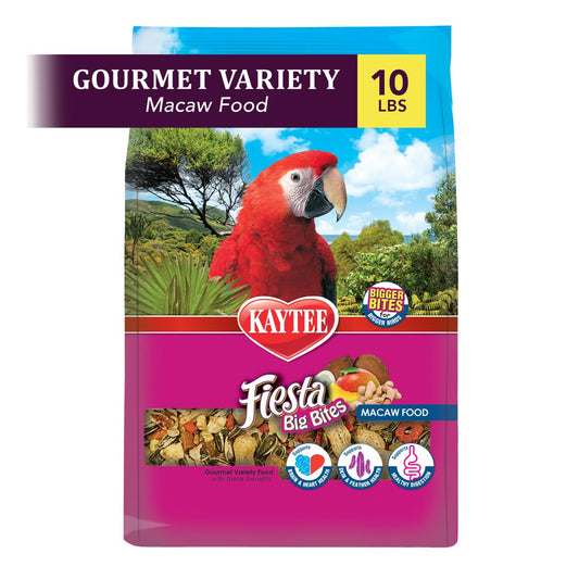 Kaytee Fiesta Big Bites Macaw Pet Bird Food, 10 Lb Animals & Pet Supplies > Pet Supplies > Bird Supplies > Bird Food Central Garden and Pet   