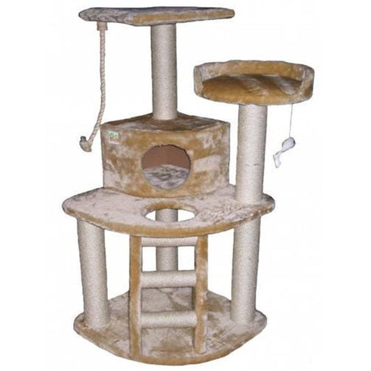 48 In. Beige Cat Tree Condo Furniture Animals & Pet Supplies > Pet Supplies > Cat Supplies > Cat Furniture CatLady Beige  