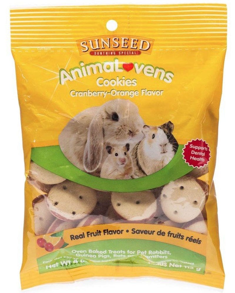 48 Oz (12 X 4 Oz) Sunseed Animalovens Cranberry Orange Cookies for Small Animals Animals & Pet Supplies > Pet Supplies > Small Animal Supplies > Small Animal Bedding Sun Seed   