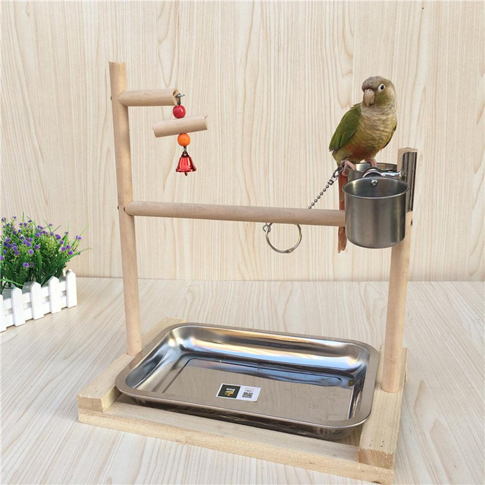 Parrot Playstand Bird Playground Wood Perch Gym Training Stand Playpen Bird Toys Exercise for Parakeet Cockatiel Cage Accessories Animals & Pet Supplies > Pet Supplies > Bird Supplies > Bird Gyms & Playstands perfk   