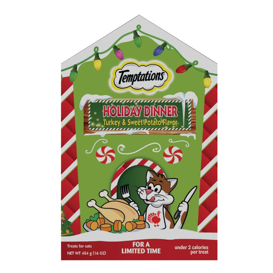 TEMPTATIONS Classic, Crunchy and Soft Cat Treats, Holiday Dinner Turkey and Sweet Potato Flavor, 16 Oz. Pouch Animals & Pet Supplies > Pet Supplies > Cat Supplies > Cat Treats Mars Petcare   