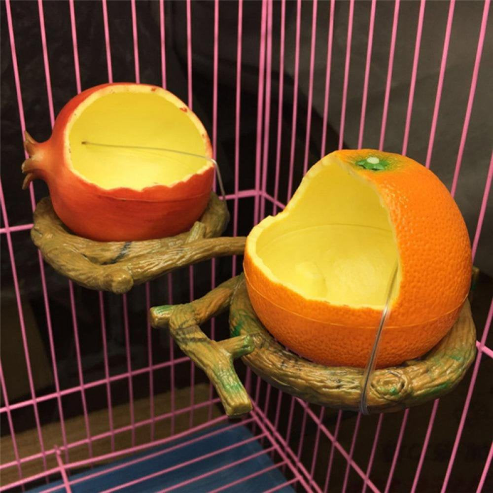 JOLLY Funny Fruit Shape Bird Parrot Feeder Cage Food Water Feeding Bowl Container Habitat for Small Animals Hamster Cage Reptile House Pet Feeder Natural Funny Nest Toy Animals & Pet Supplies > Pet Supplies > Small Animal Supplies > Small Animal Habitats & Cages Jolly's   